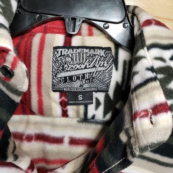 Brooklyn Cloth Men's S NWT Aztec Geometric Fleece Shacket Shirt - Picture 3 of 10